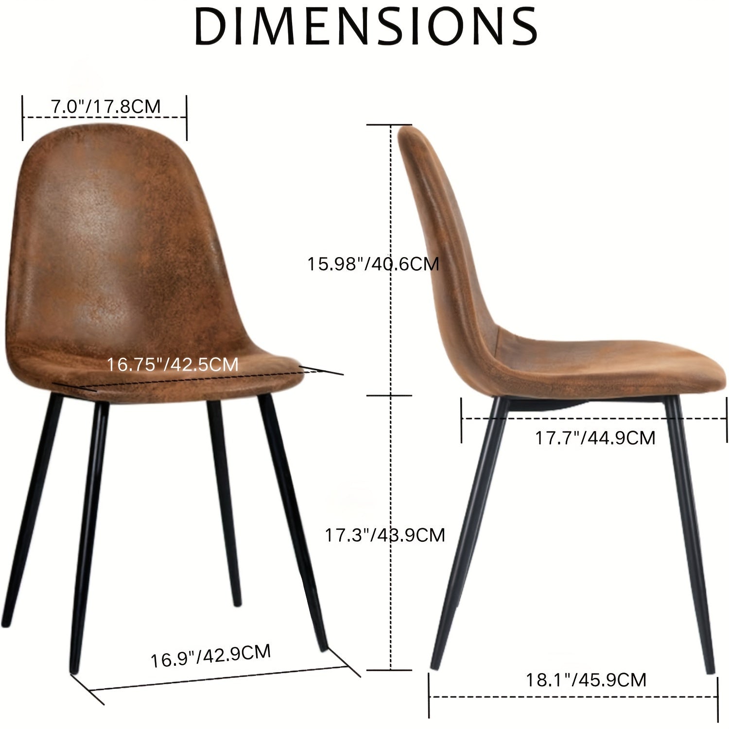 Vintage 4pcs dining chair set, modern medieval style feature dining chair, armless dining chair with comfortable cushions, can be used in restaurants, bedrooms, living rooms, reception rooms, cafes, etc