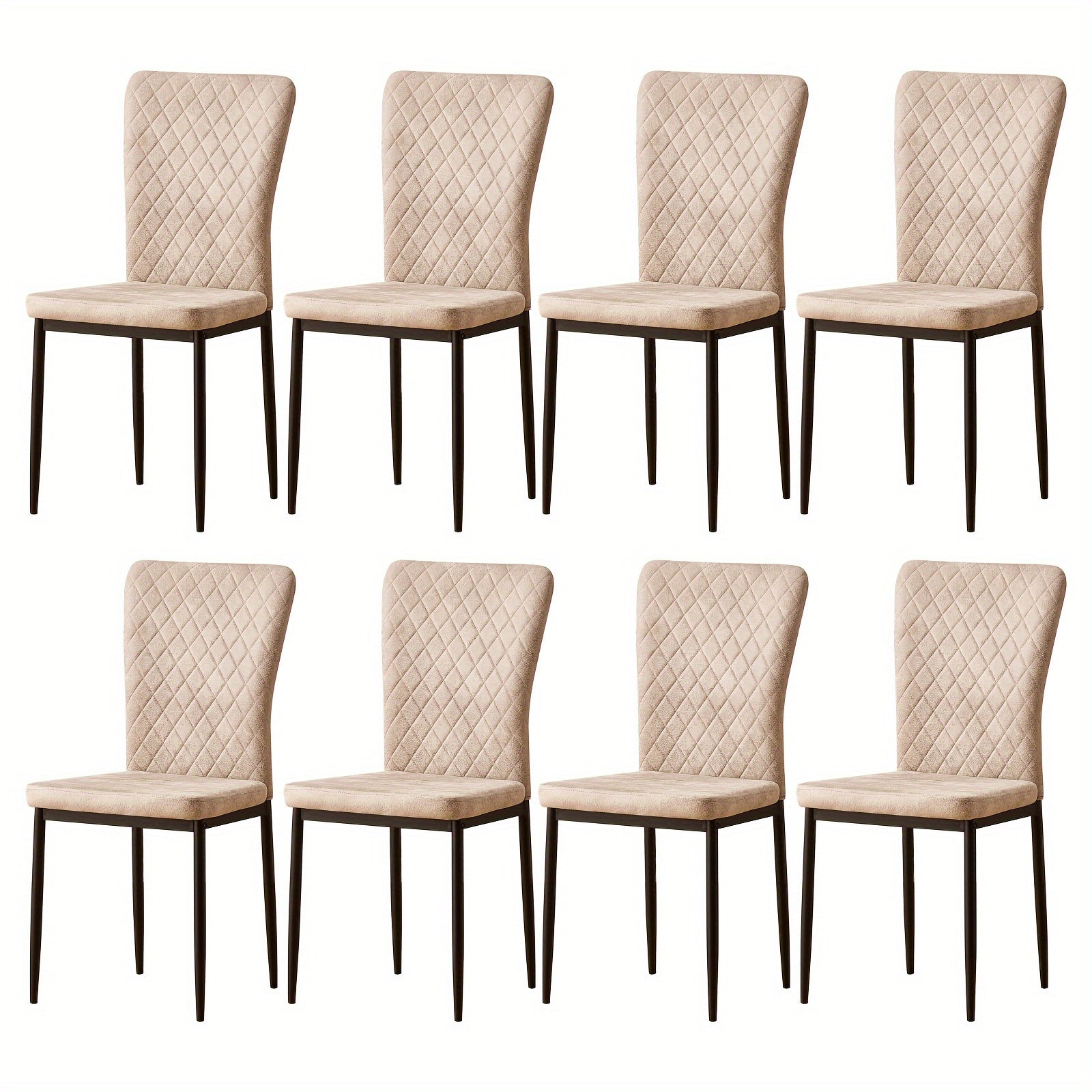 Black Velvet Dining Chairs Set Of 4 Kitchen & Dining Room Chairs High Back Kitchen Living Room Chairs Metal Frame Modern Lattice Design Set Of 6 Brown Living Room Chairs Dining Chairs with Suede, High Back, Metal Frame And Mo