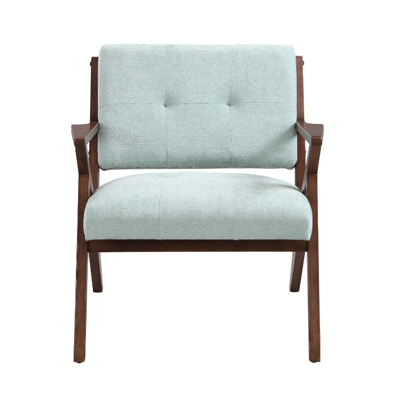 Mid-Century Modern Accent Chair, 30" with Plush Cushions, Angled Arms, Sturdy Frame, Ideal for Living, Bedroom, Office