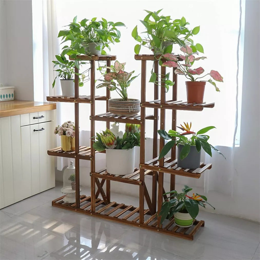 Simple Trending Plant Stand Indoor Outdoor, Heavy Duty 7 Tiered Hanging Plant Shelf for Multiple Flower Planter Holder Tall Large Rack Potted Holder Rack Multiple Flower Pot Stand Heavy Duty Plant Shelf Plant Round Supports R