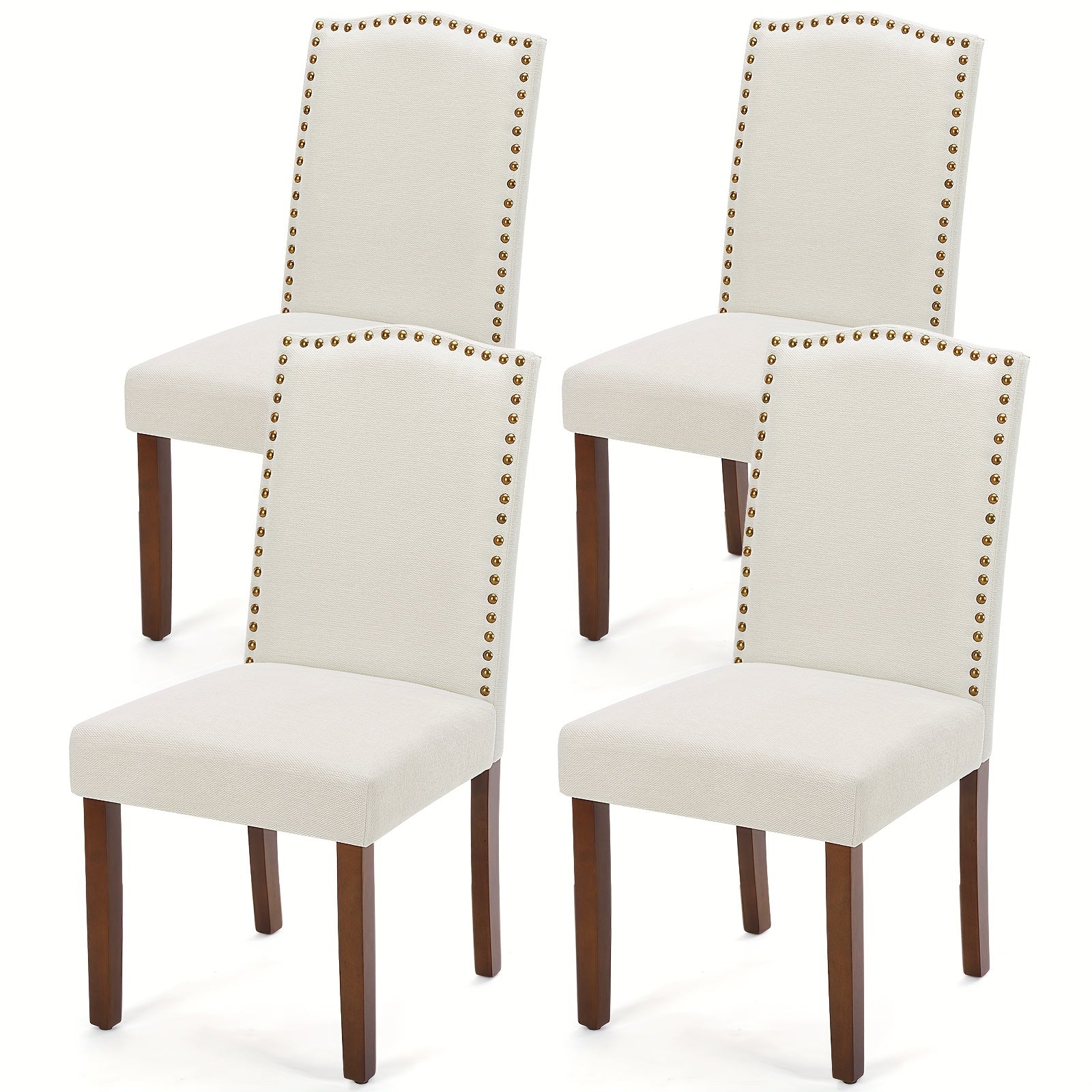 Dining Chairs Set Of 2, Comfy Upholstered Dining Room Chair Sturdy Wood Legs, Dining Room Kitchen Side Chair For Dining Room, Bedroom, Living Room