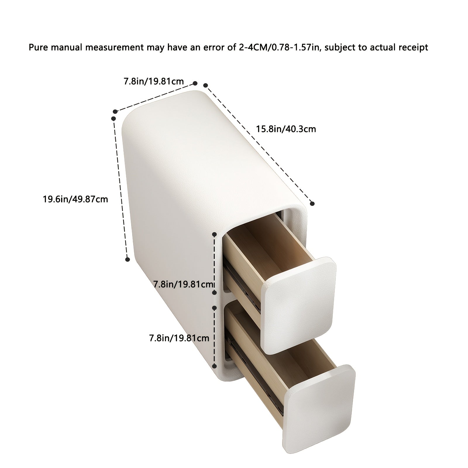 Furniture For Home Narrow Nightstand With Drawers - Solid Wood Nightstand With Leather Surface, Small White Bedside Table For Bedroom Free Shipping Bedroom Furniture