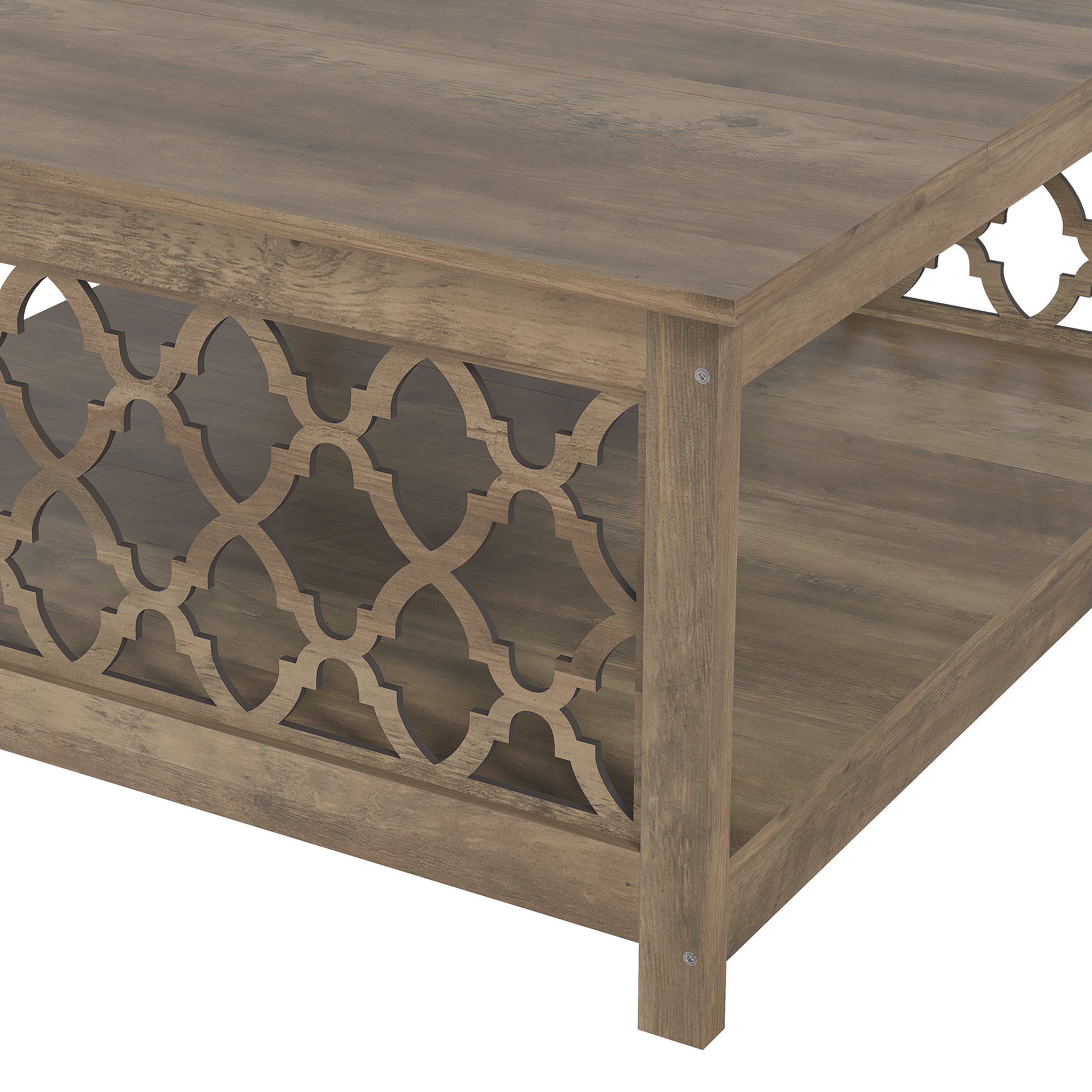 Square Wood Top Coffee Table