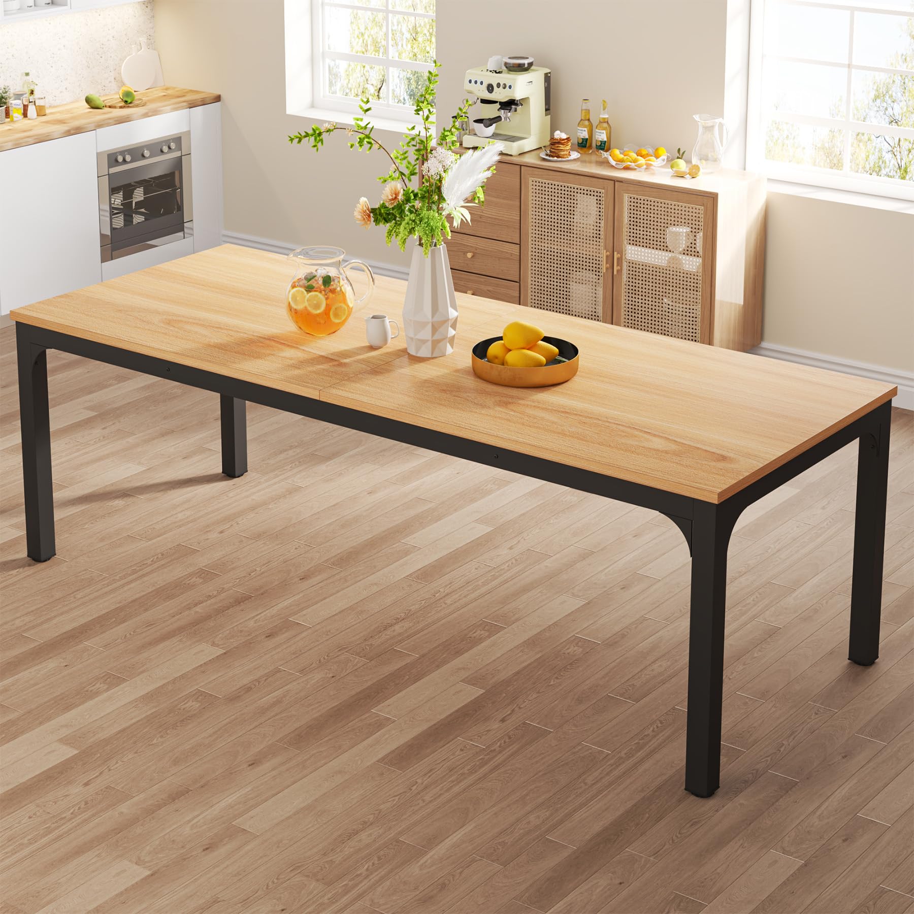 Dining Table for 6-8 Person, 180cm Long Rectangular Kitchen Dining Table for Living Room and Dining Room, 78.7 x 27.5 x 29.5 Inches(Only Table)