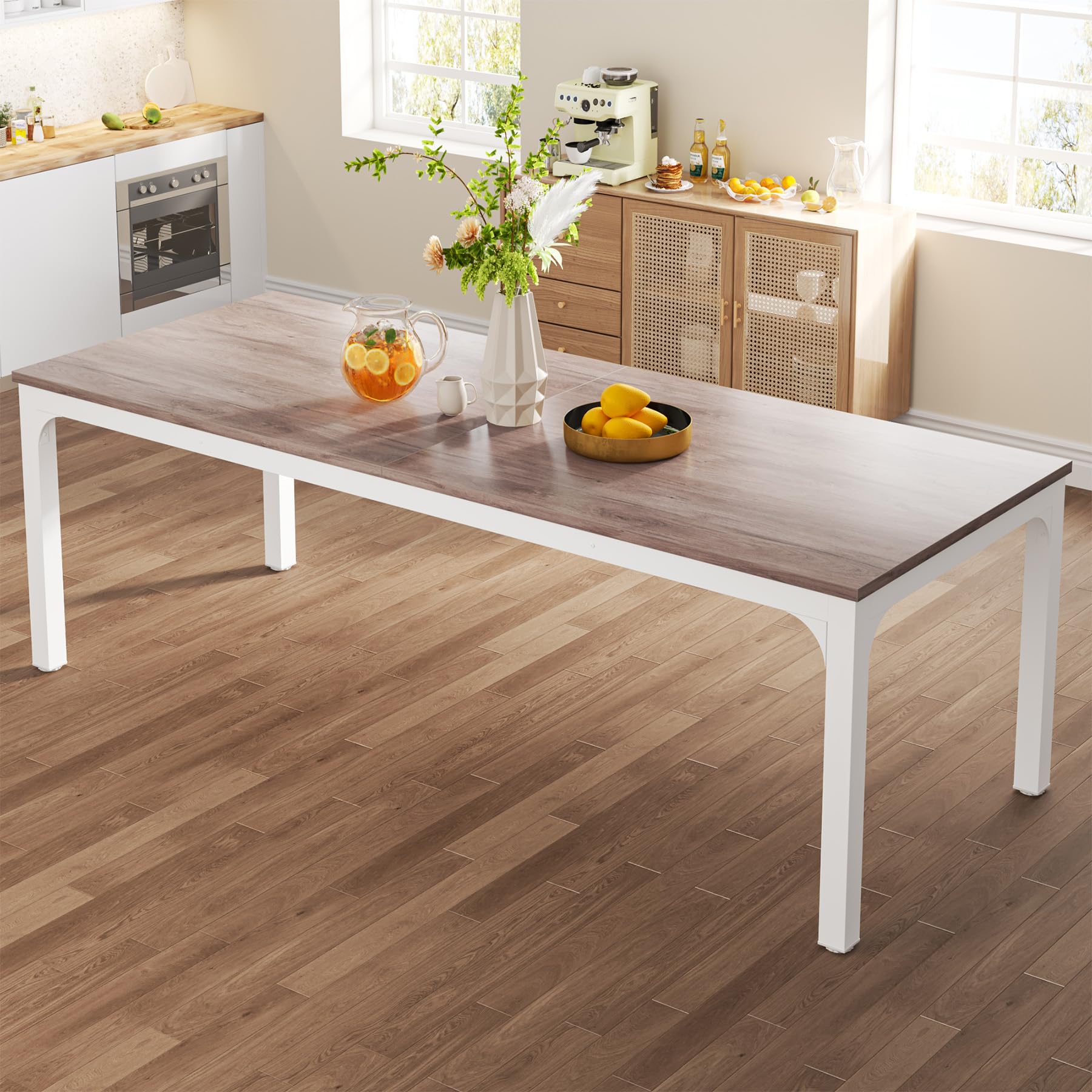 Dining Table for 6-8 Person, 180cm Long Rectangular Kitchen Dining Table for Living Room and Dining Room, 78.7 x 27.5 x 29.5 Inches(Only Table)