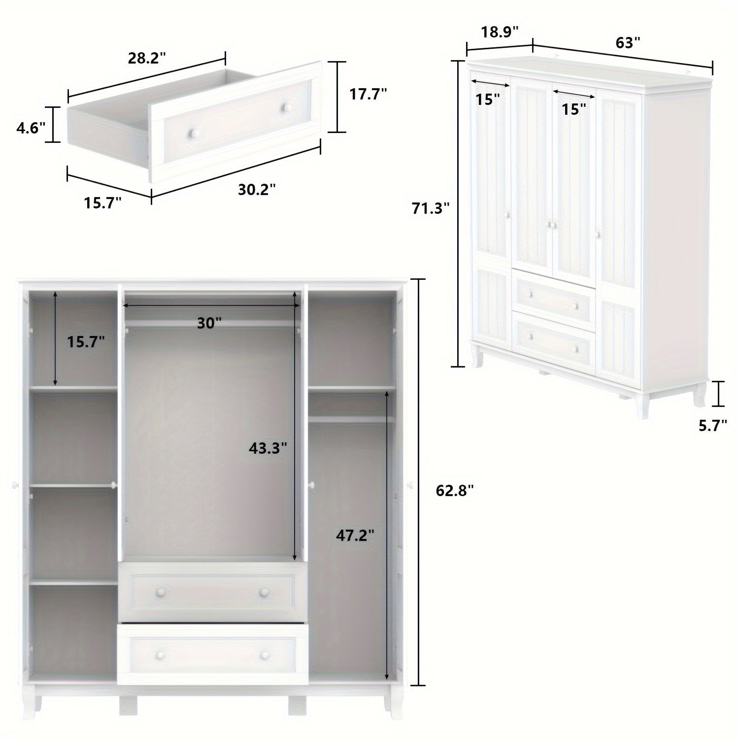 Manufactured Wood ArmoireManufactured Wood Armoire