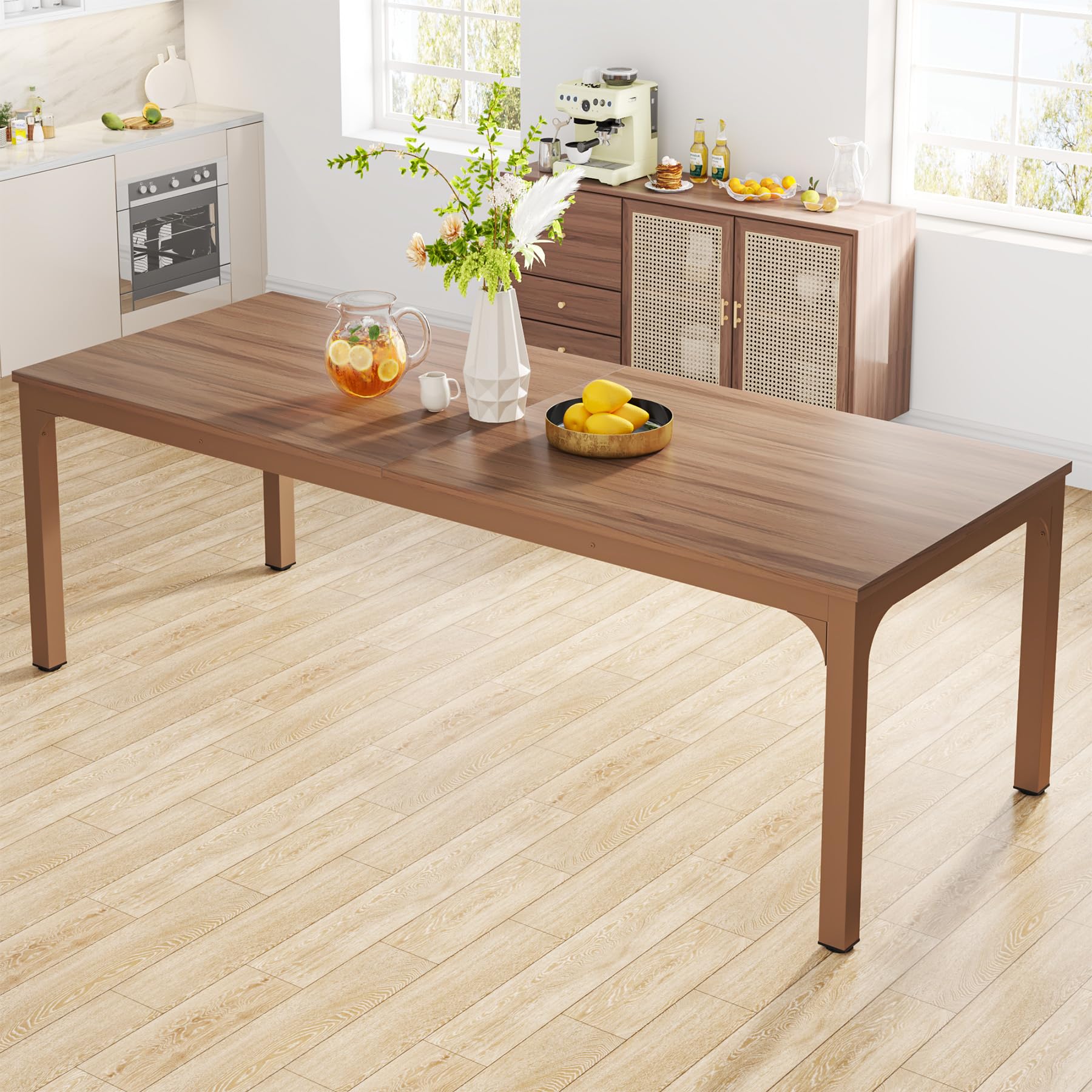 Dining Table for 6-8 Person, 180cm Long Rectangular Kitchen Dining Table for Living Room and Dining Room, 78.7 x 27.5 x 29.5 Inches(Only Table)