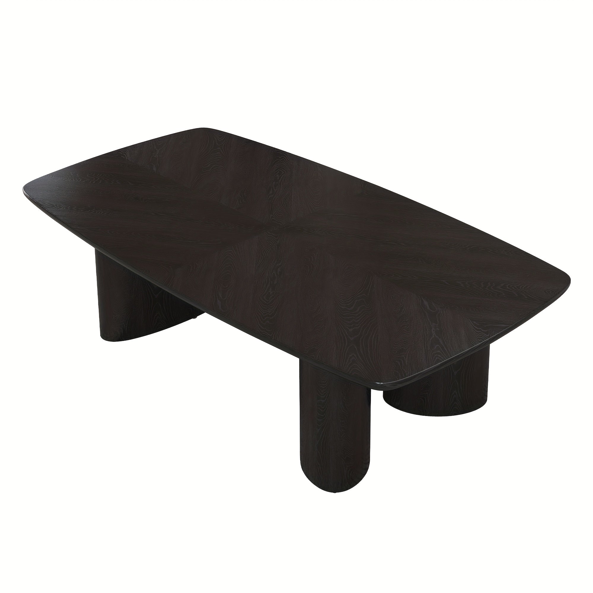 Modern Solid Wood Coffee Table With Curved Art Deco Design For Leg Suitable For Living Room And Bedroom Hardwood