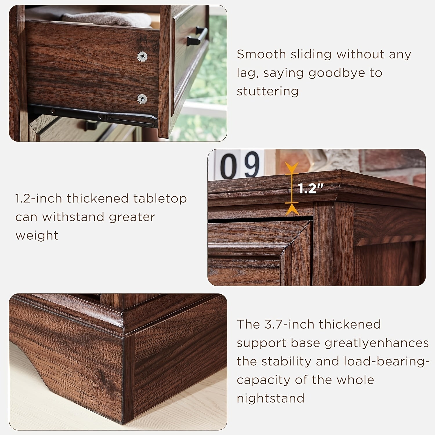 Farmhouse 8 Drawers Dresser Chests For Bedroom, 52" Wide Wood Rustic Chest Of Drawers With Metal Handle, Natural Texture, Drawer Organizer For Bedroom, Living Room, Hallway And Entryway