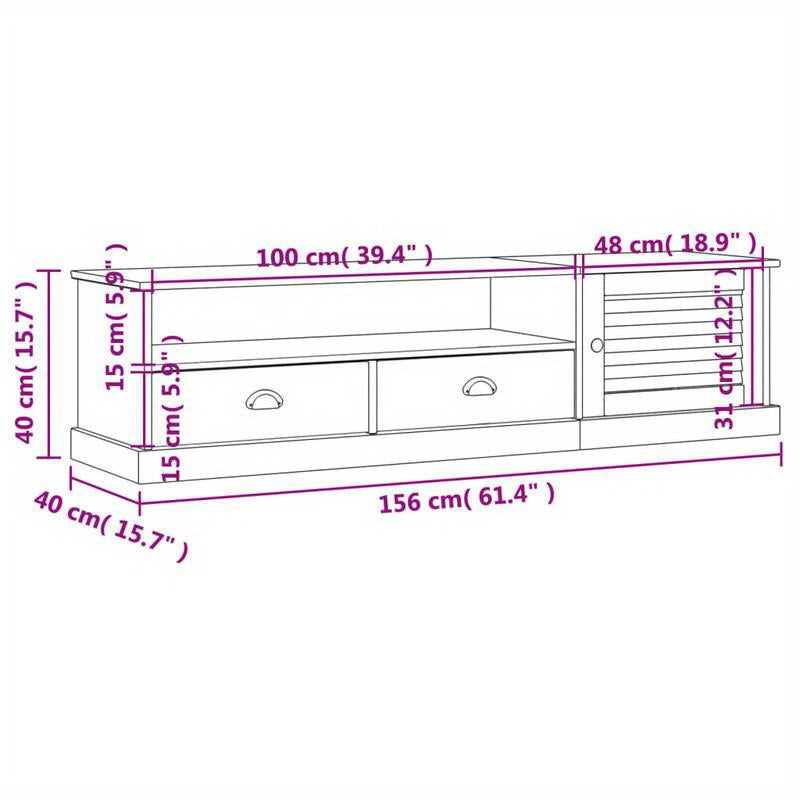 TV Stand VIGO 61.4"x15.7"x15.7"