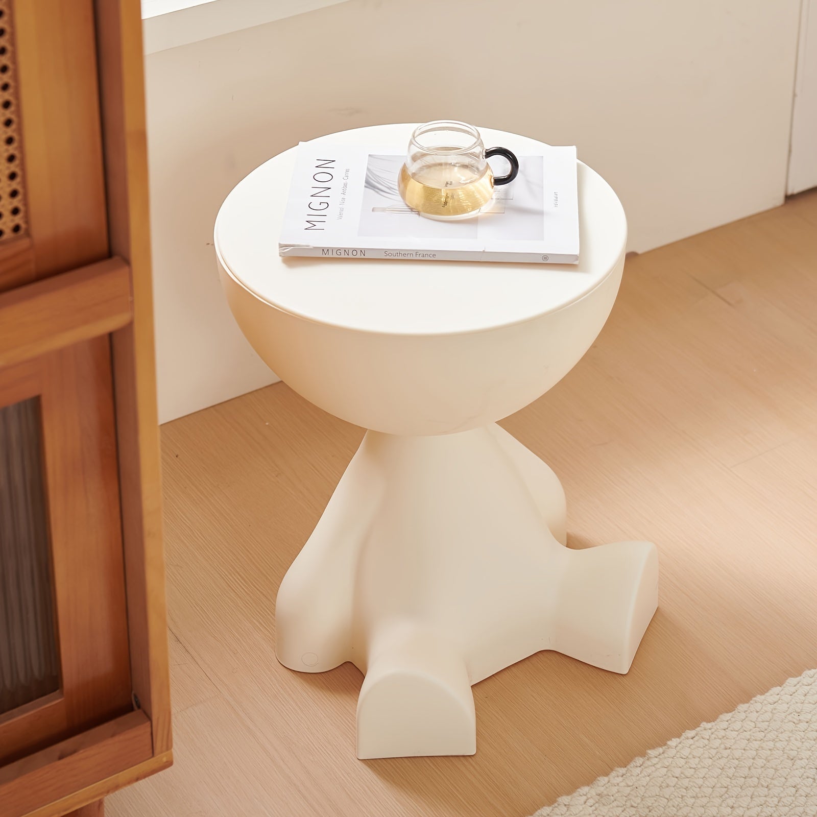 Small Side Table, Simple Coffee Table For Living Room Bedroom Balcony Office, Modern Bedside Home Furnishings, Cartoon Style, Small Space, Easy To Assemble