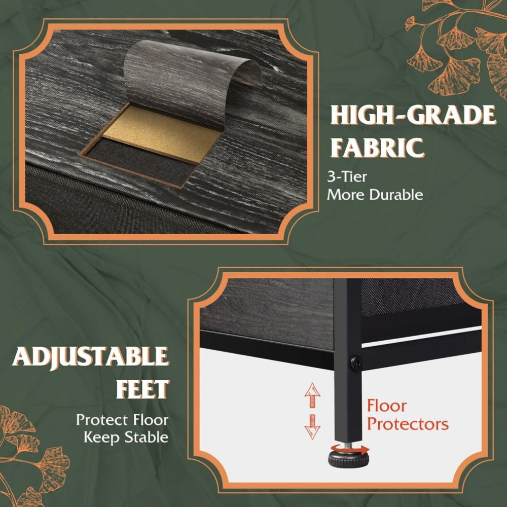 Tall Black Dresser for Bedroom with 10 Drawers Chest of Drawers Dressers Bedroom Furniture Storage Organizer Unit