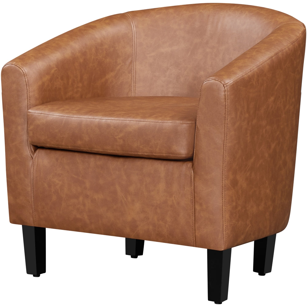 Accent Chair Faux Leather Club Chair for Living Room/Bedroom/Home Bar