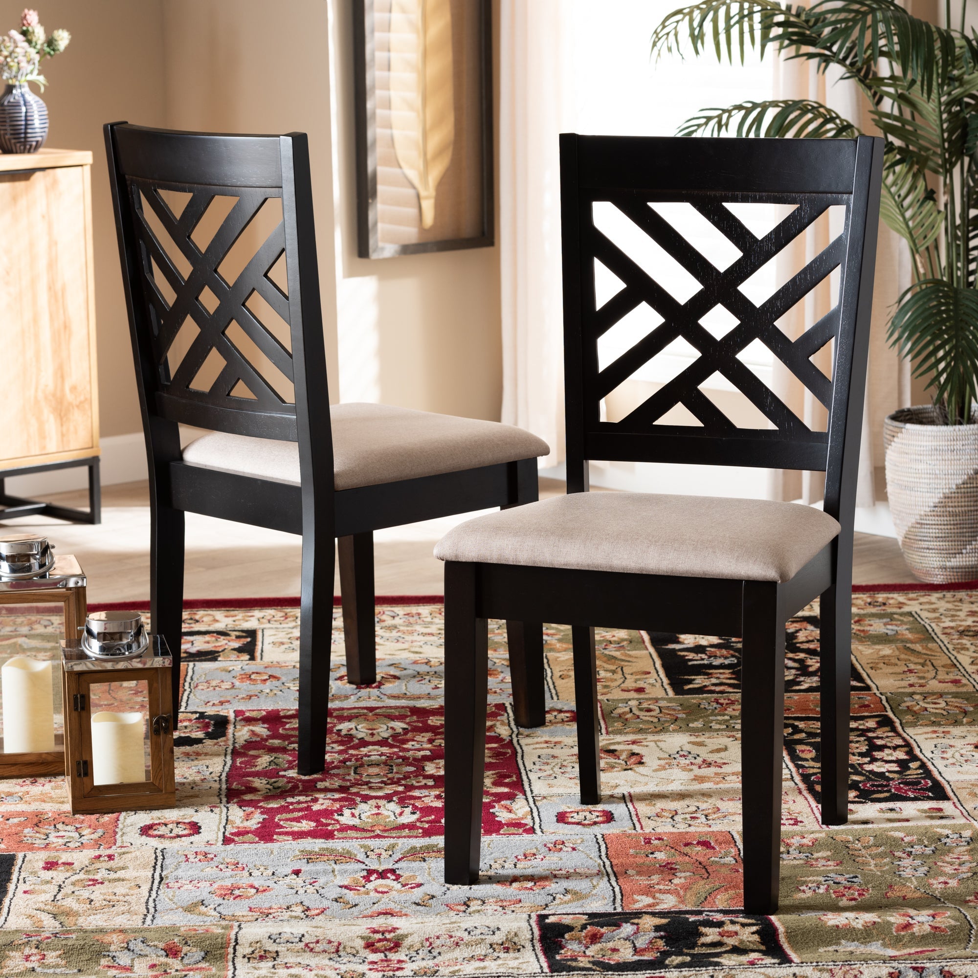 Caron Wood 2-Piece Dining Chair Set