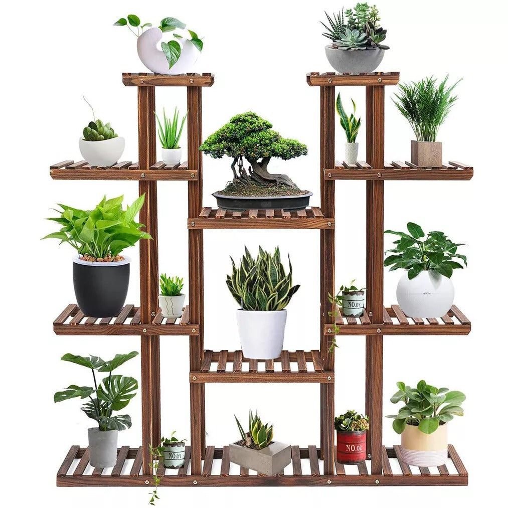 Simple Trending Plant Stand Indoor Outdoor, Heavy Duty 7 Tiered Hanging Plant Shelf for Multiple Flower Planter Holder Tall Large Rack Potted Holder Rack Multiple Flower Pot Stand Heavy Duty Plant Shelf Plant Round Supports R