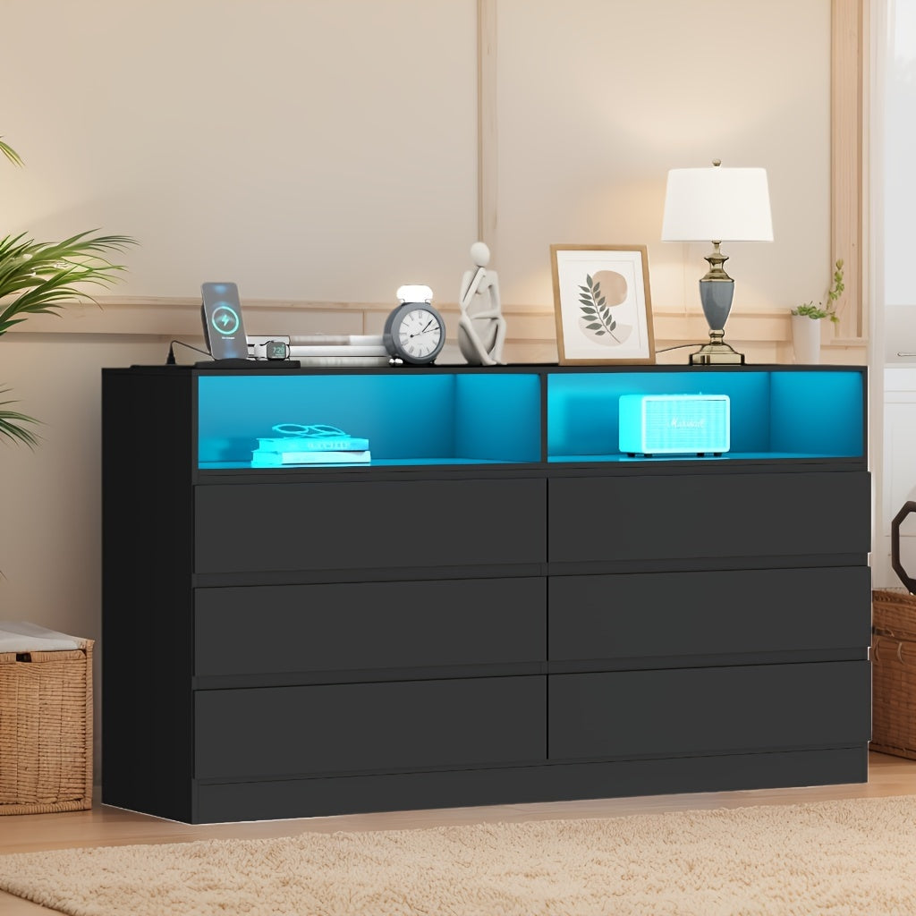 6 Drawer Dresser with for Bedroom Accent Chests of Drawers - Dresser Westberry Furniture