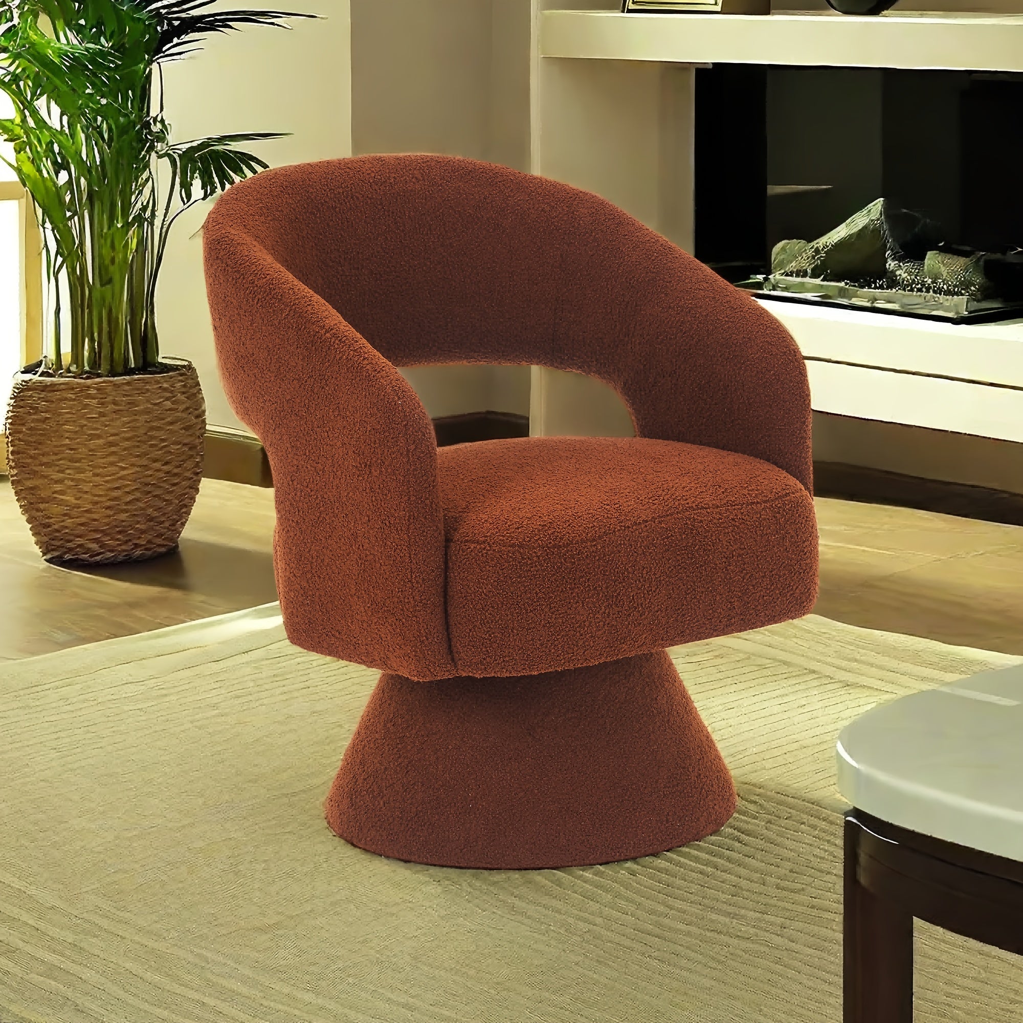 Modern Swivel Chair, Living Room Leisure and Entertainment Armchair, Bedroom Balcony Relaxation Sofa Chair