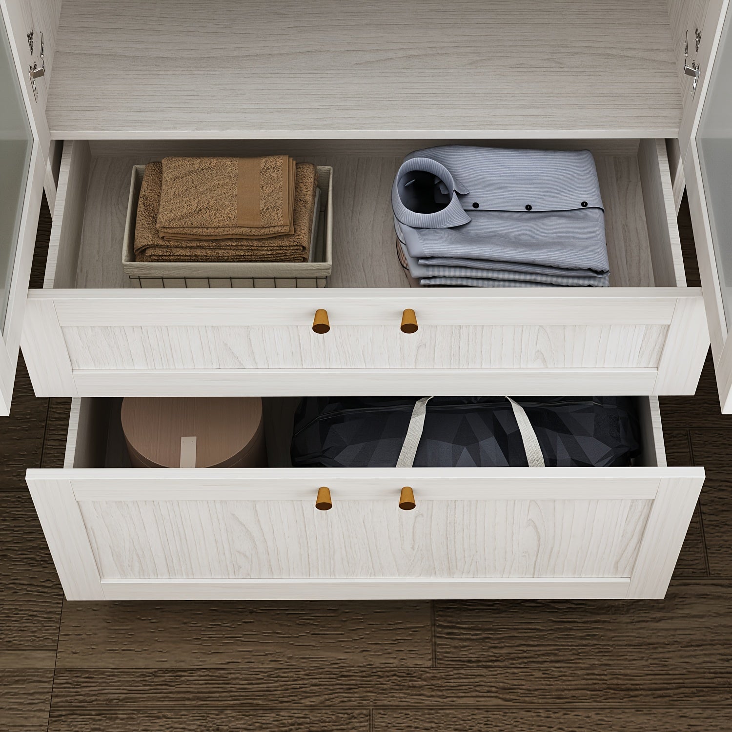 Wardrobe Armoire Closet With Frosted Glass Doors Wardrobe Cabinet With Hanging Rod And Drawers Clothes Wardrobe
