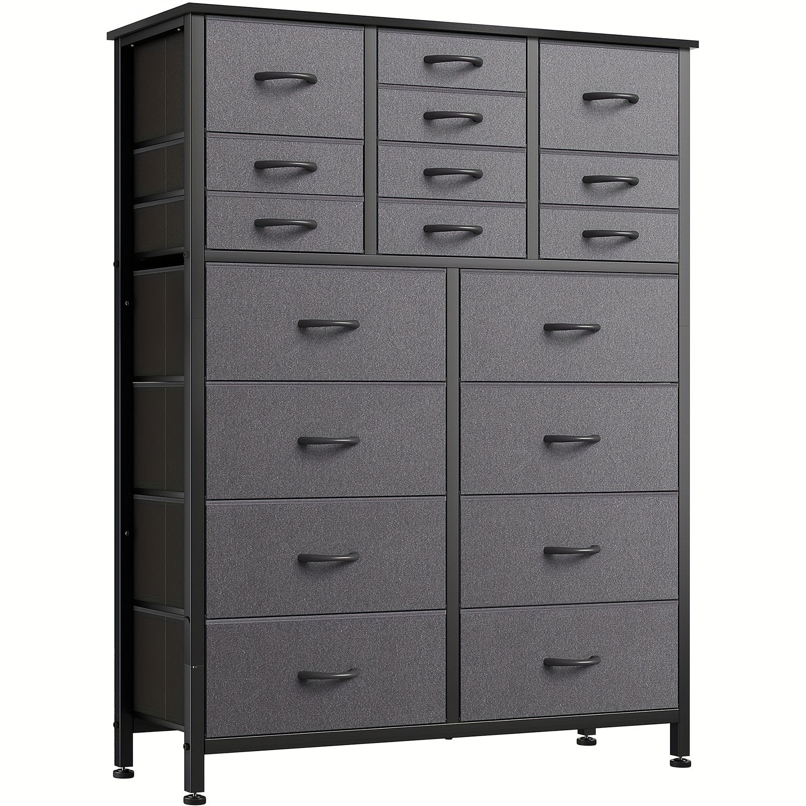 18 Drawers Dresser Tall Dresser For Bedroom With Fabric Drawers Closet Hallway Storage Dresser Organizer Unit Large