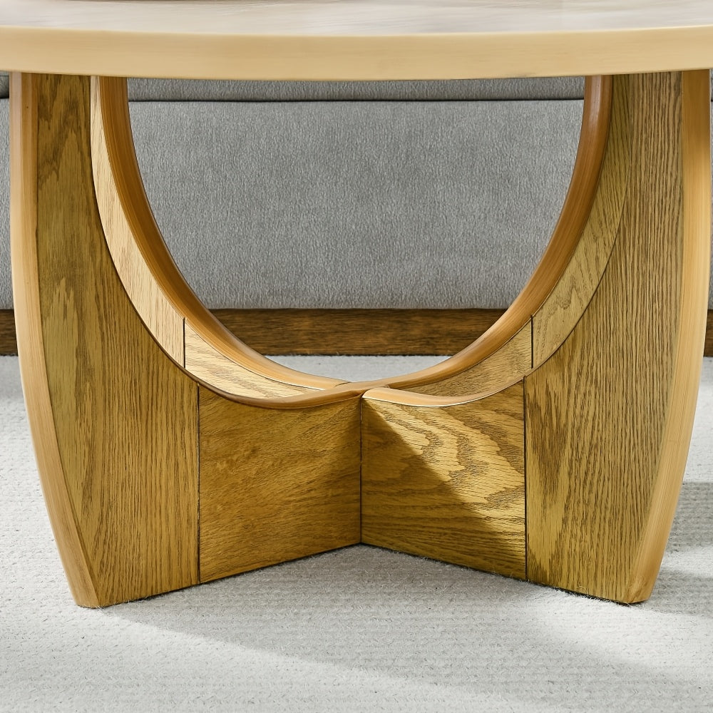 Round Coffee Table 91cm Round Wooden Small Table Suitable for Bedrooms Living Rooms Reception Rooms A Small Sofa Side