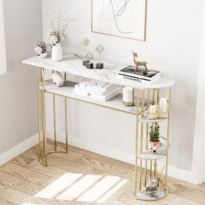 Modern 43.3" Narrow Console Table - Perfect for Entryway, Living Room, or Behind Couch | Sleek Design