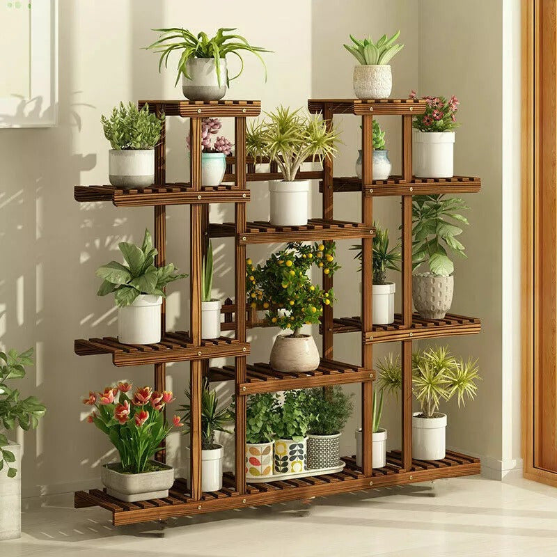 Simple Trending Plant Stand Indoor Outdoor, Heavy Duty 7 Tiered Hanging Plant Shelf for Multiple Flower Planter Holder Tall Large Rack Potted Holder Rack Multiple Flower Pot Stand Heavy Duty Plant Shelf Plant Round Supports R