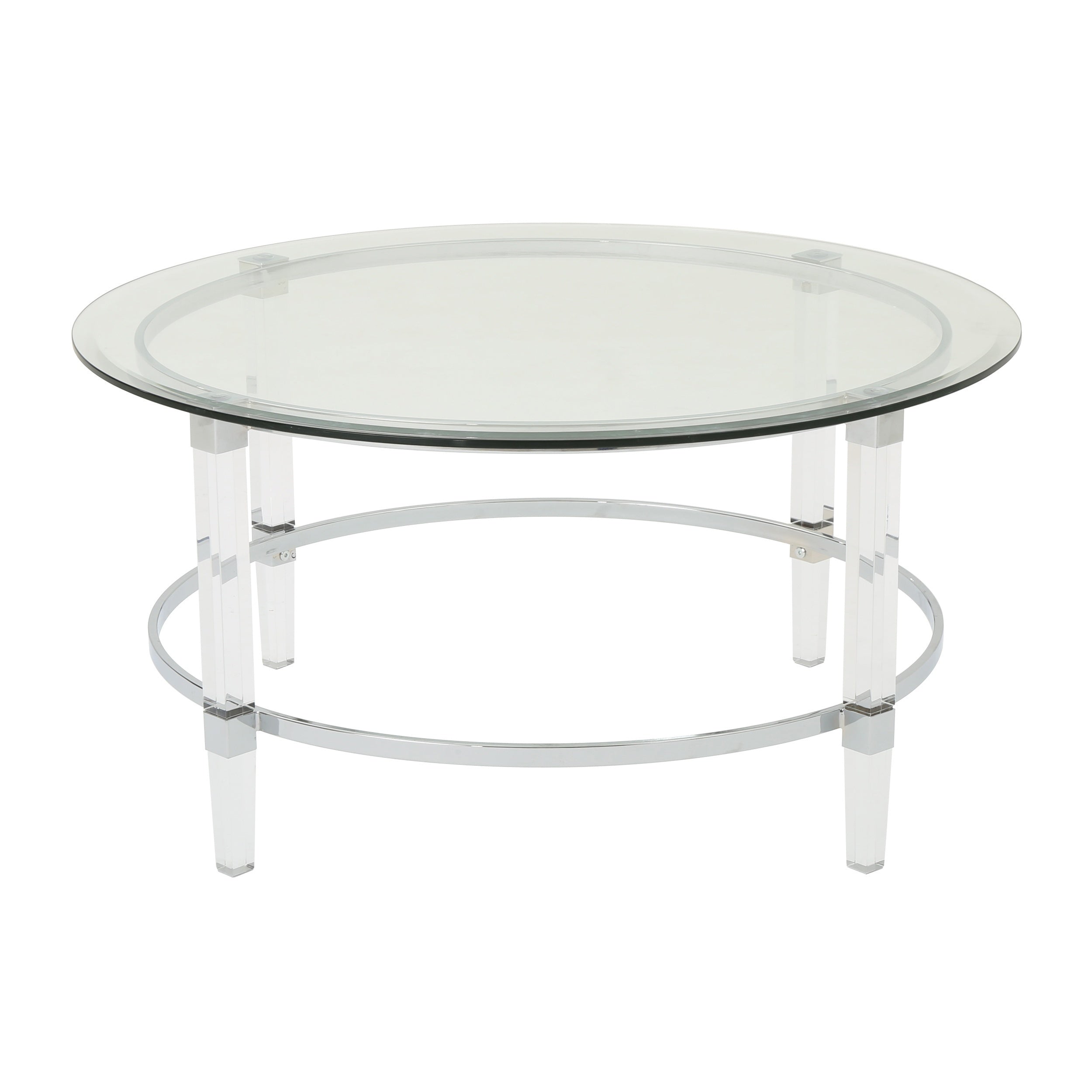 A New Featured Coffee Table, Round Side Table, Square Sofa Side Table, Acrylic Coffee Table, Translucent Coffee Table, Tempered Glass, Metal, Free Space