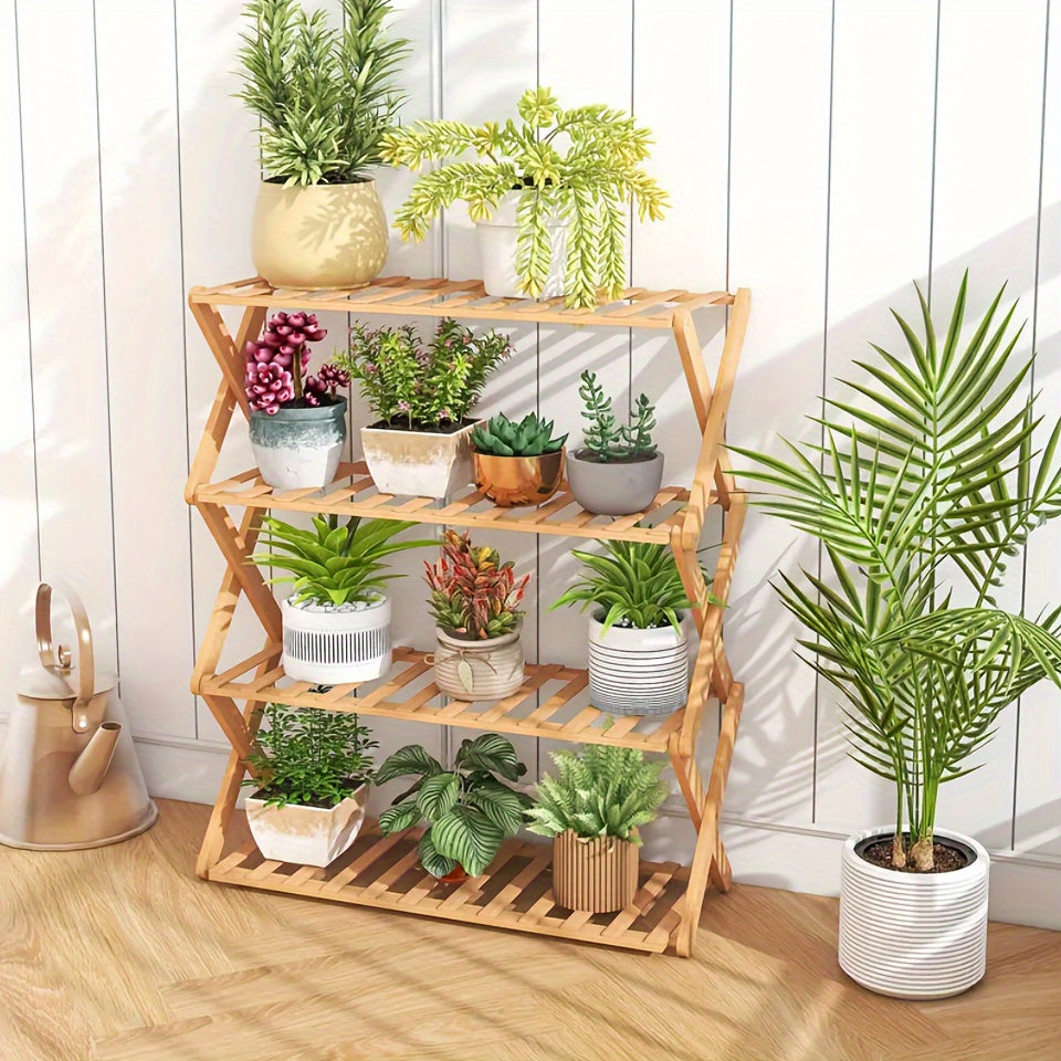 1pc Multi-Layer Flower Rack Indoor Living Room Floor Type Flower Pot Rack Green Plant Balcony Decorative Storage Rack