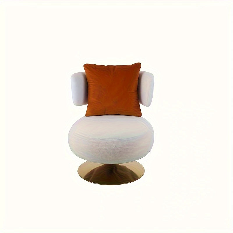 Swivel Armchair, Fabric Round Barrel Chair, Suitable For Living Room Bedroom