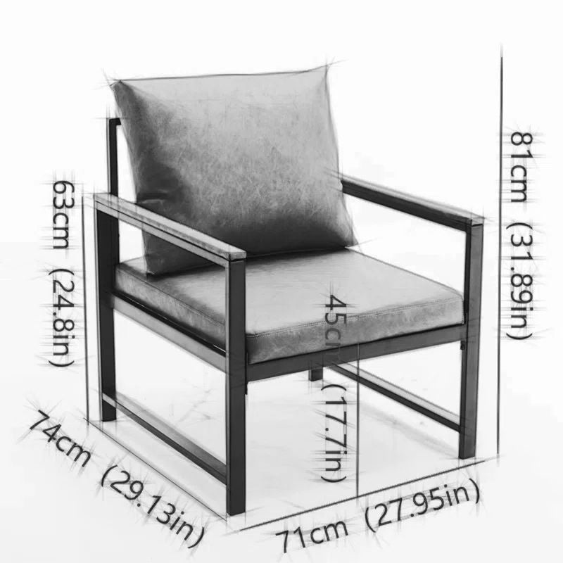 Multi-Functional Patio Dining Chair, Simple Assembly, Metal Frame, Suitable for Dining Room, Living Room, Bedroom and Game Room Recreation Space