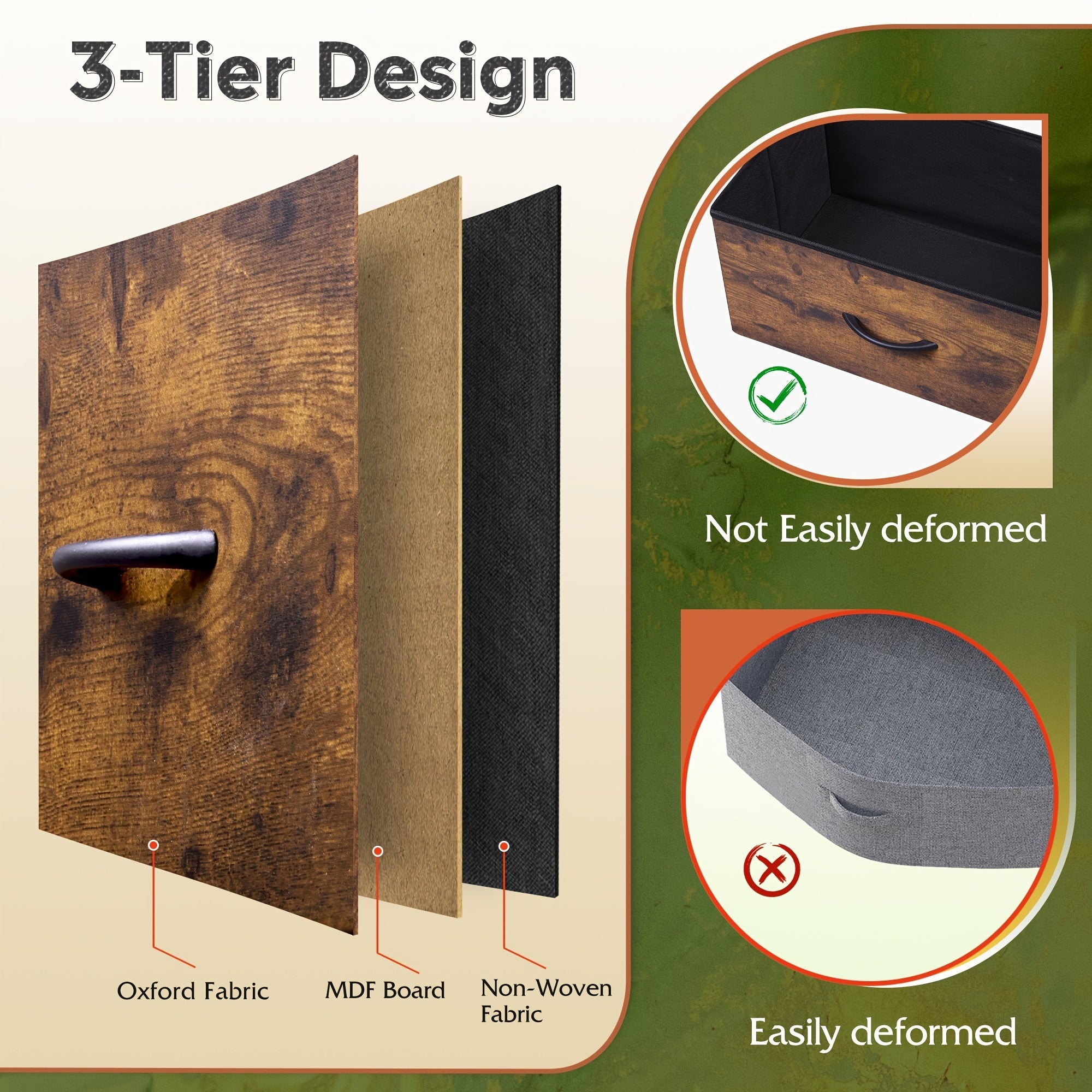 Tall Dresser for Bedroom Fabric Dresser Storage Tower Dresser & Chest of Drawers Organizer Unit with 11 Drawers Storage