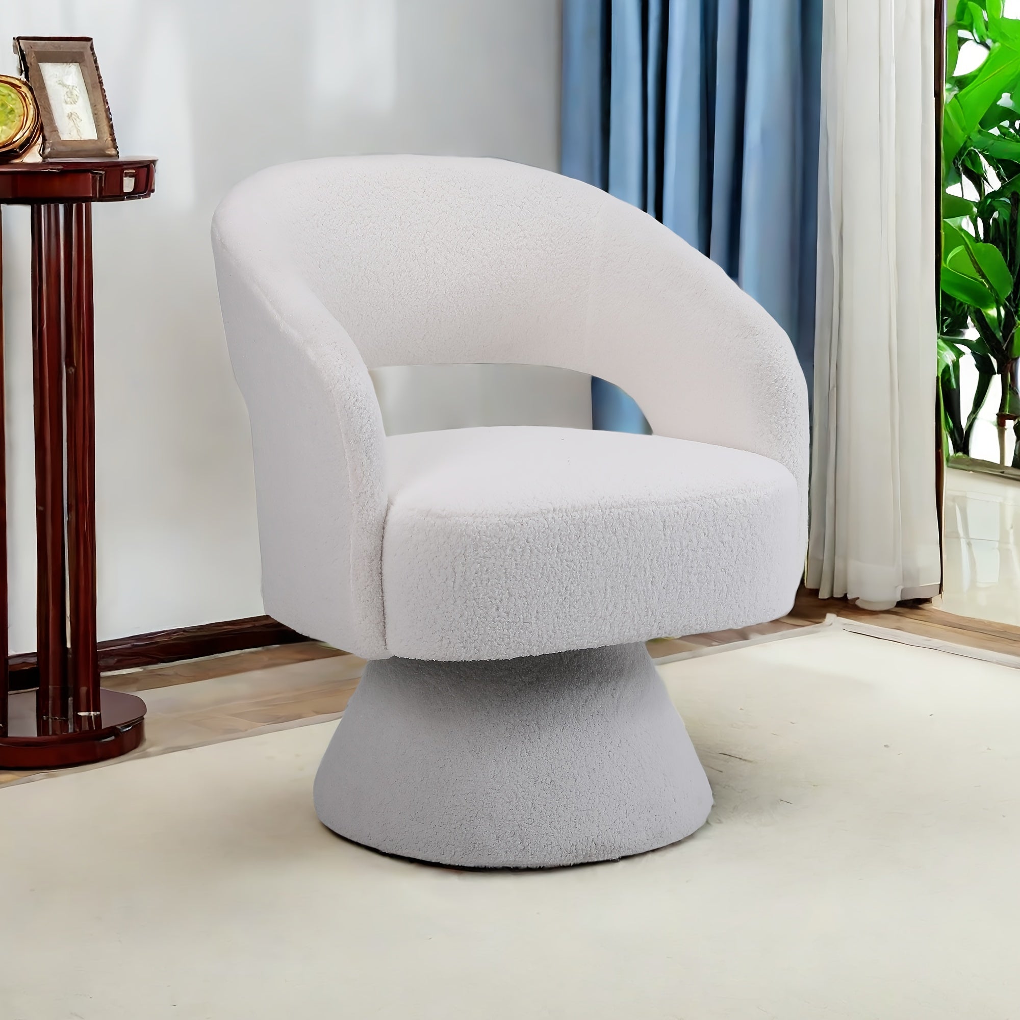 Modern Swivel Chair, Living Room Leisure and Entertainment Armchair, Bedroom Balcony Relaxation Sofa Chair