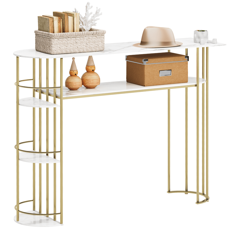 Modern 43.3" Narrow Console Table - Perfect for Entryway, Living Room, or Behind Couch | Sleek Design