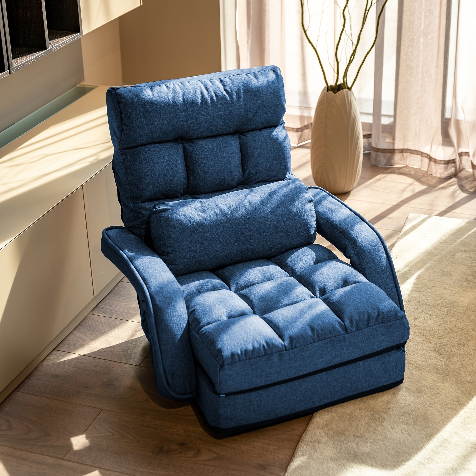 Reclining Ergonomic Floor Game Chair With Footrest