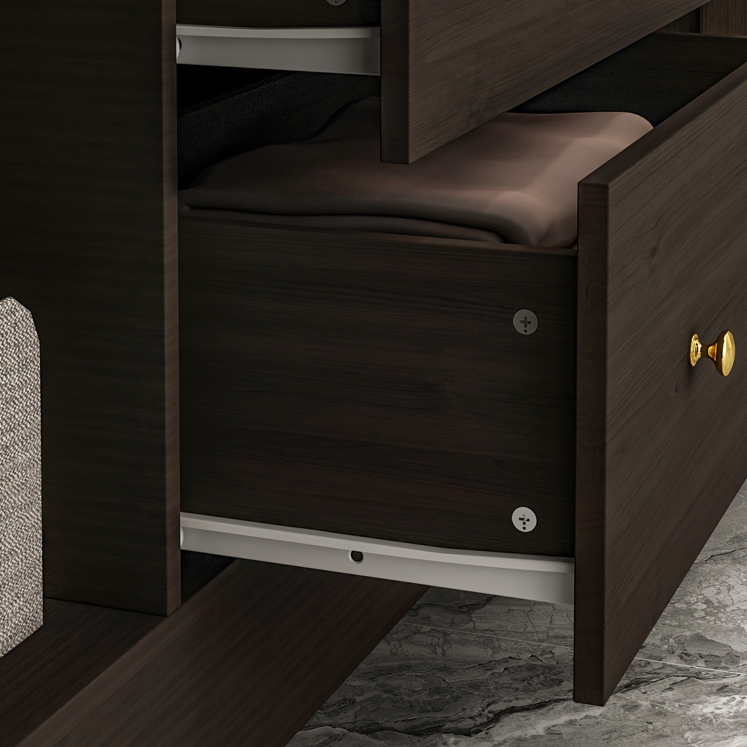 Large Wardrobe with Mirrors 4-Layer Shelves 2 Drawers 2 Hangers and 4 Cabinet Doors Modern Bedroom Storage Cabinet
