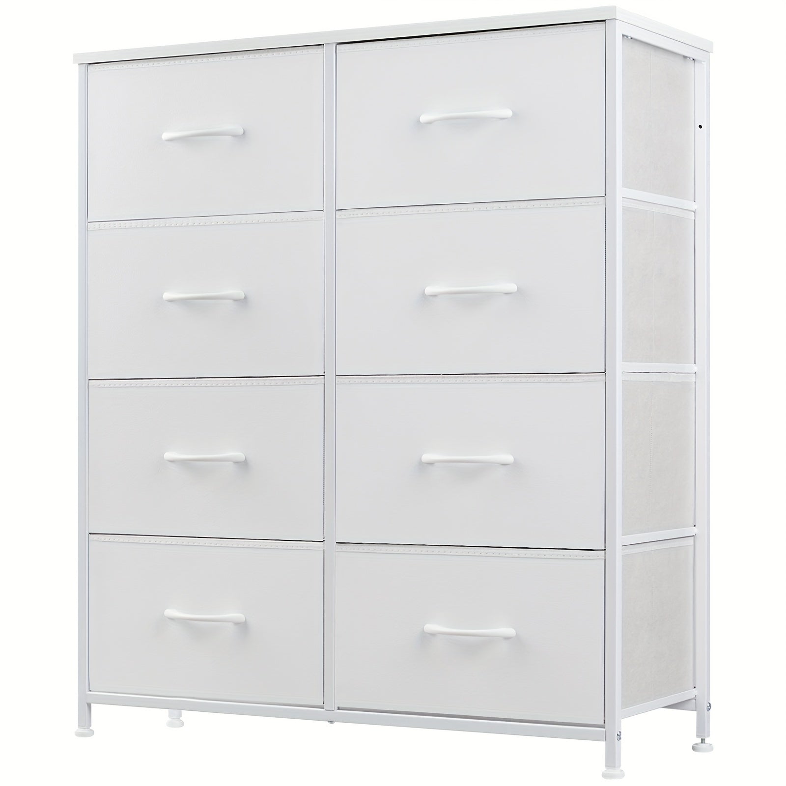 Dresser for Bedroom Drawer Organizer Storage 8 Drawers Fabric Storage Tower Chest of Drawers with Steel Frame Wood Top