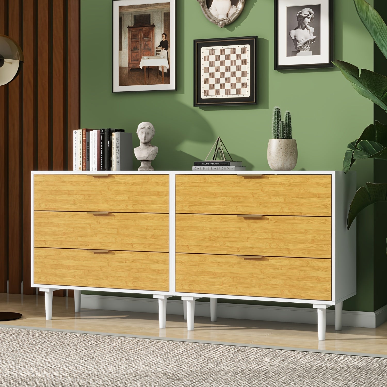 3 Drawer Dresser For Bedroom, Modern Chest With Deep Drawers