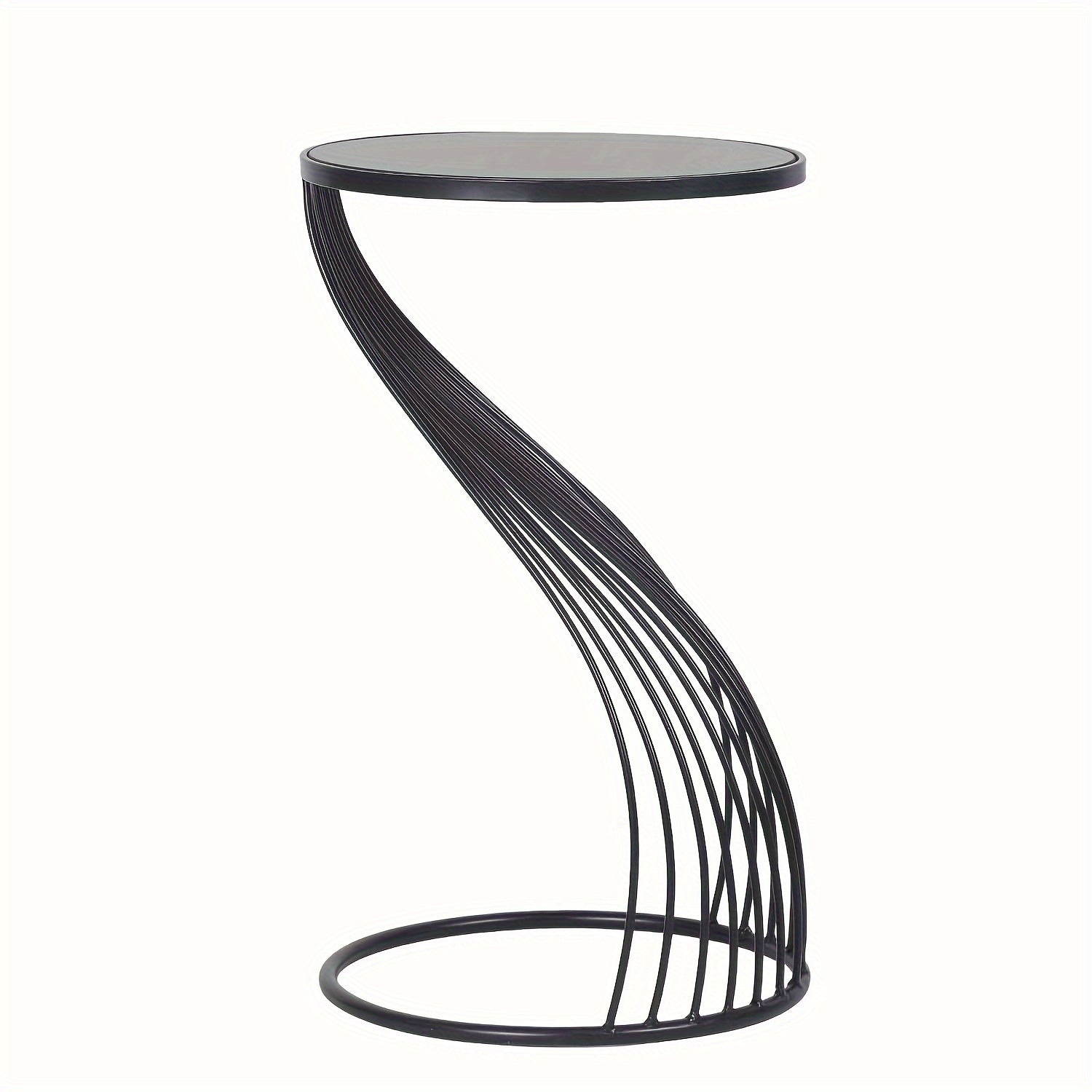 Suitable For Living Room And Office Circular Table Cabinets - Metal Edge Tables - Small Bedside Tables - Living Room Coffee Tables