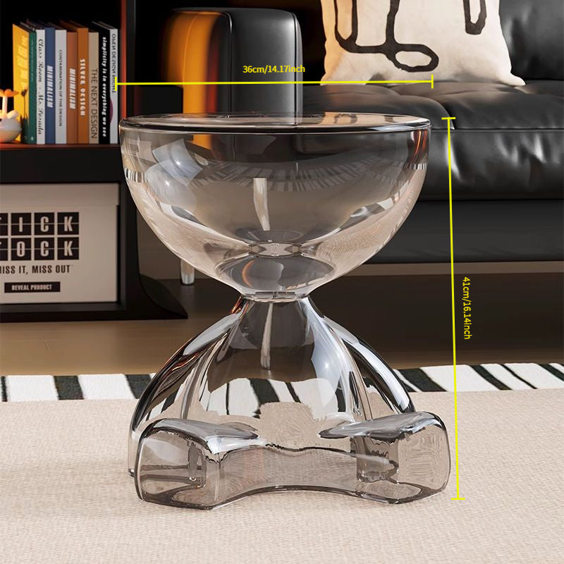 Modern Acrylic Coffee Table - Sleek Transparent Design with Sturdy Base, Multi-Functional Storage, Ideal for Living Room & Bedroom Decor, Contemporary Style