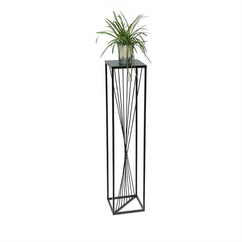 Scandinavian-Inspired Metal Plant Stand - Lightweight, Geometric Design for Indoor & Outdoor Decor, Perfect for Succulents & Potted Plants