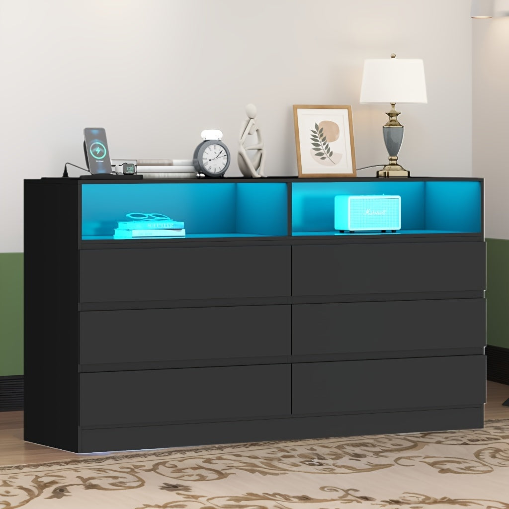 6 Drawer Dresser with for Bedroom Accent Chests of Drawers - Dresser Westberry Furniture
