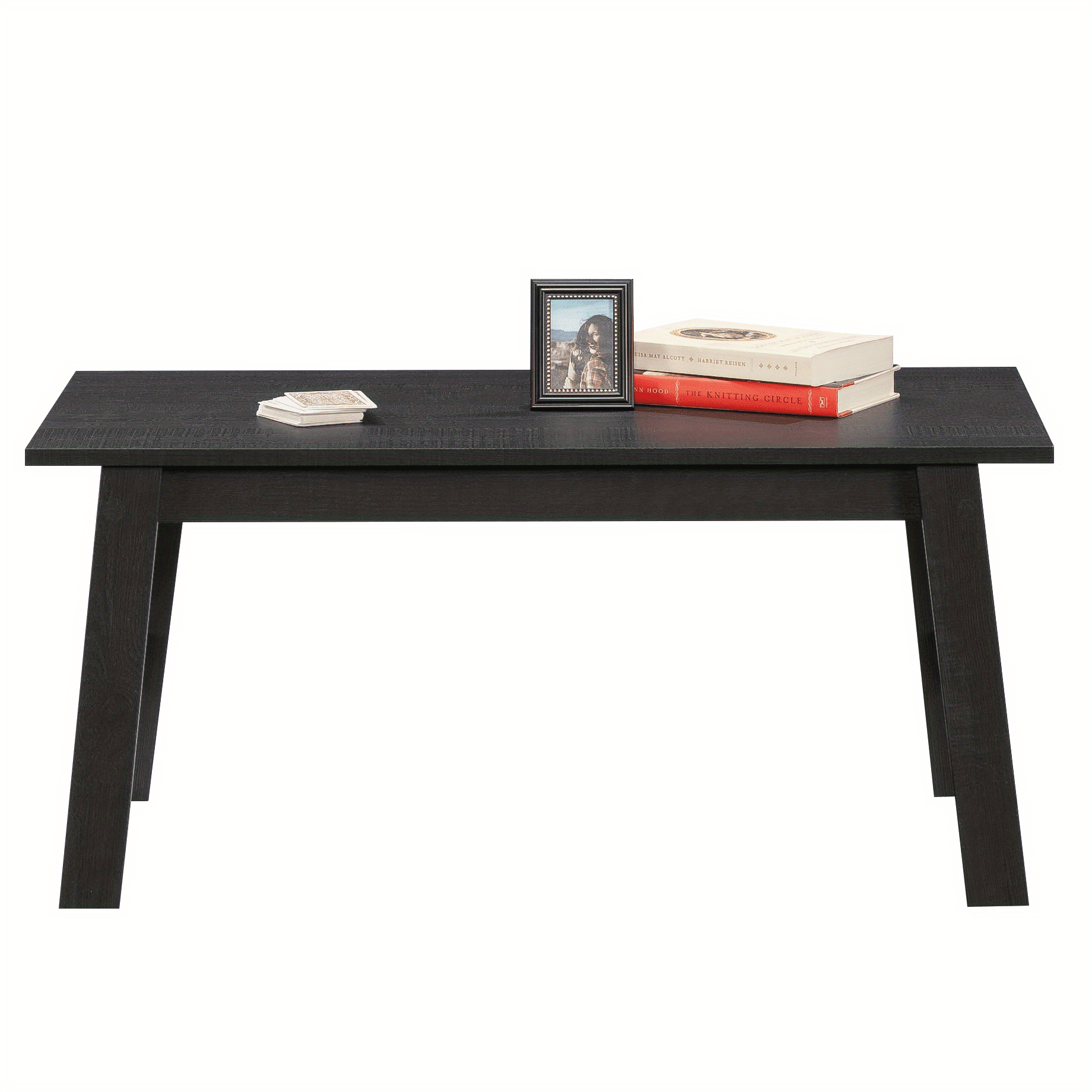 Elegant Black Wooden Coffee Table - Modern Rectangular Design with Storage, Versatile Placement for Living Room & More