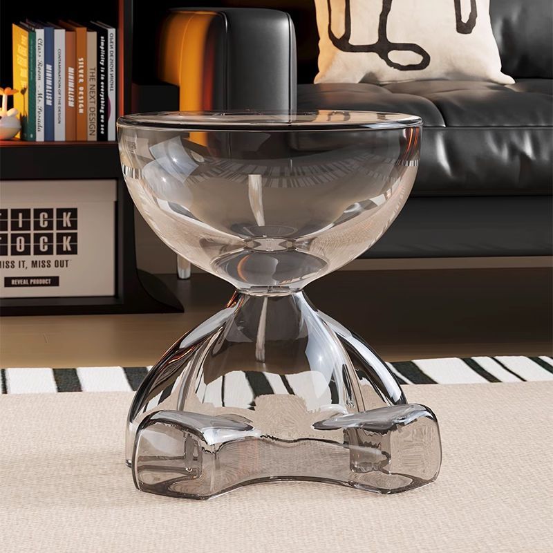 Modern Acrylic Coffee Table - Sleek Transparent Design with Sturdy Base, Multi-Functional Storage, Ideal for Living Room & Bedroom Decor, Contemporary Style