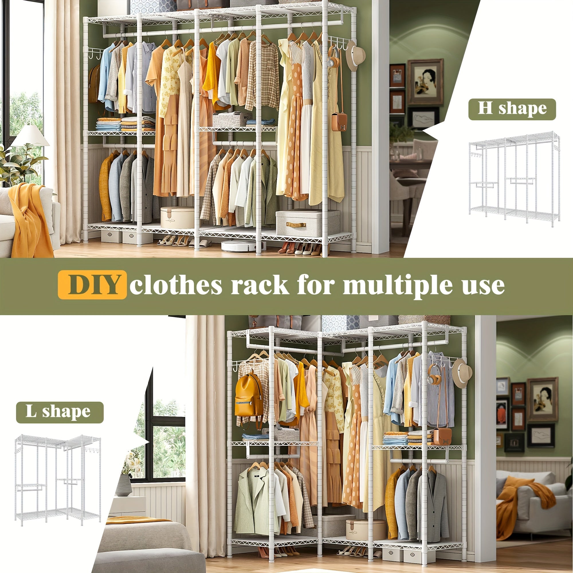 Clothes Rack Clothing Rack Heavy Duty Clothing Racks For Hanging Clothes 910LBS Metal Garment Rack Heavy Duty Clothes