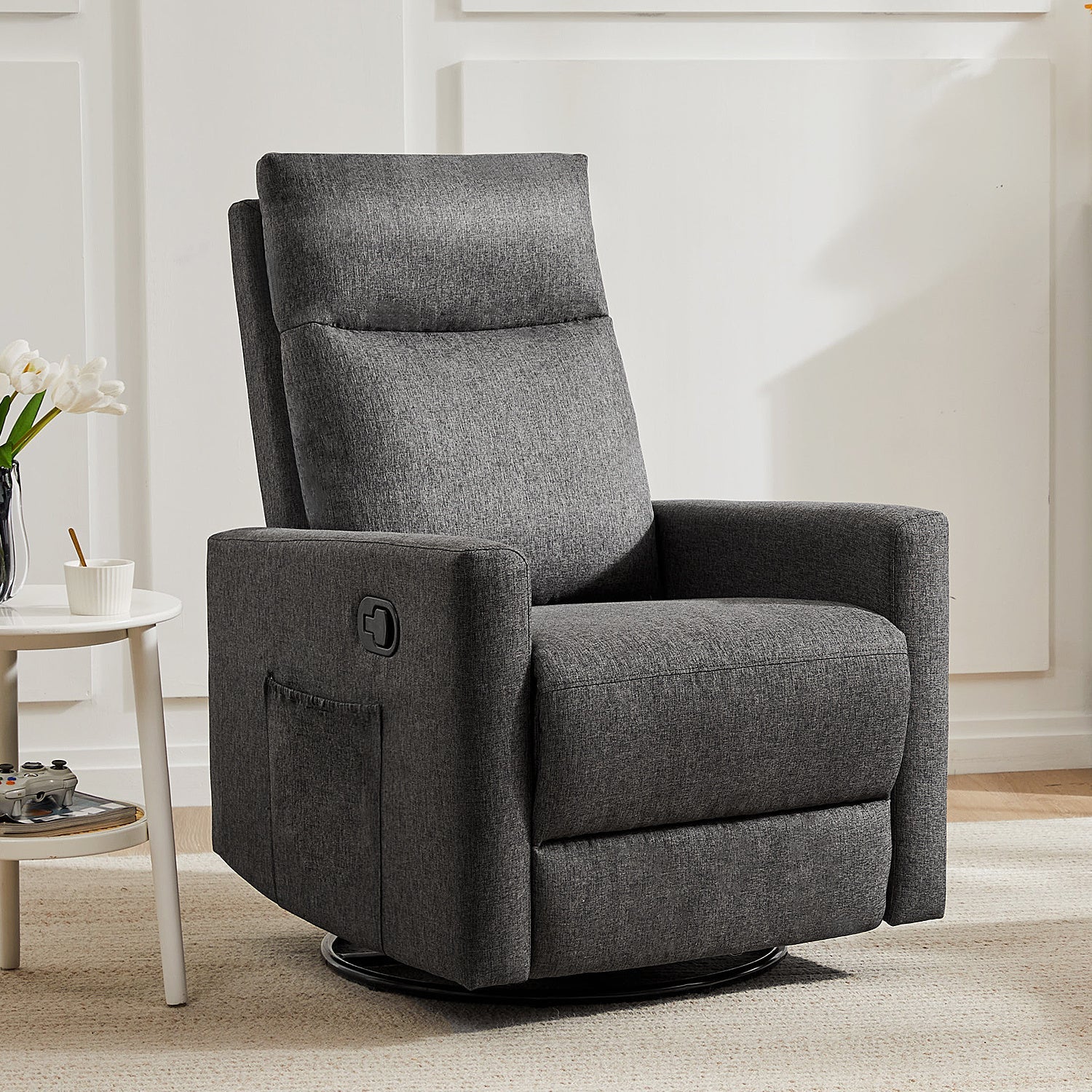 Recliner Chair Rocking Chair for Living Room, Glider Rocker Recliner Nursery Chair with Extra Large Footrest for Home, High Back, Upholstered Deep Seat