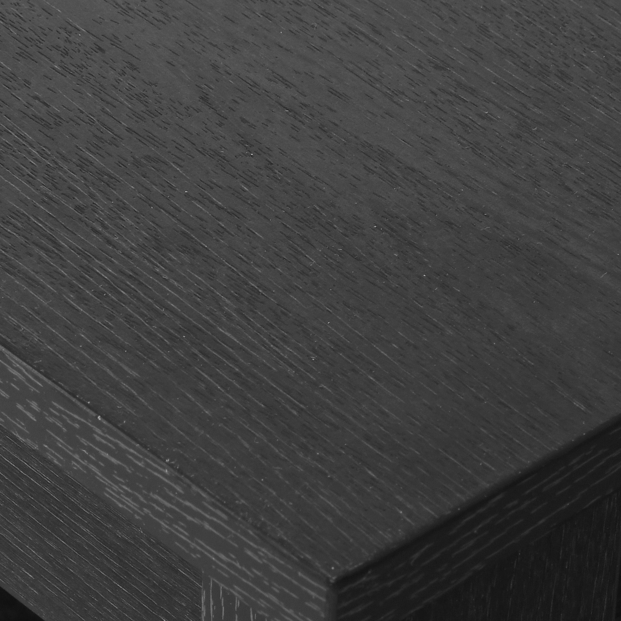 Farmhouse Coffee Table Shelf Design Modern Home Decor Accent Tables for Christmas Halloween Decor - Black relief