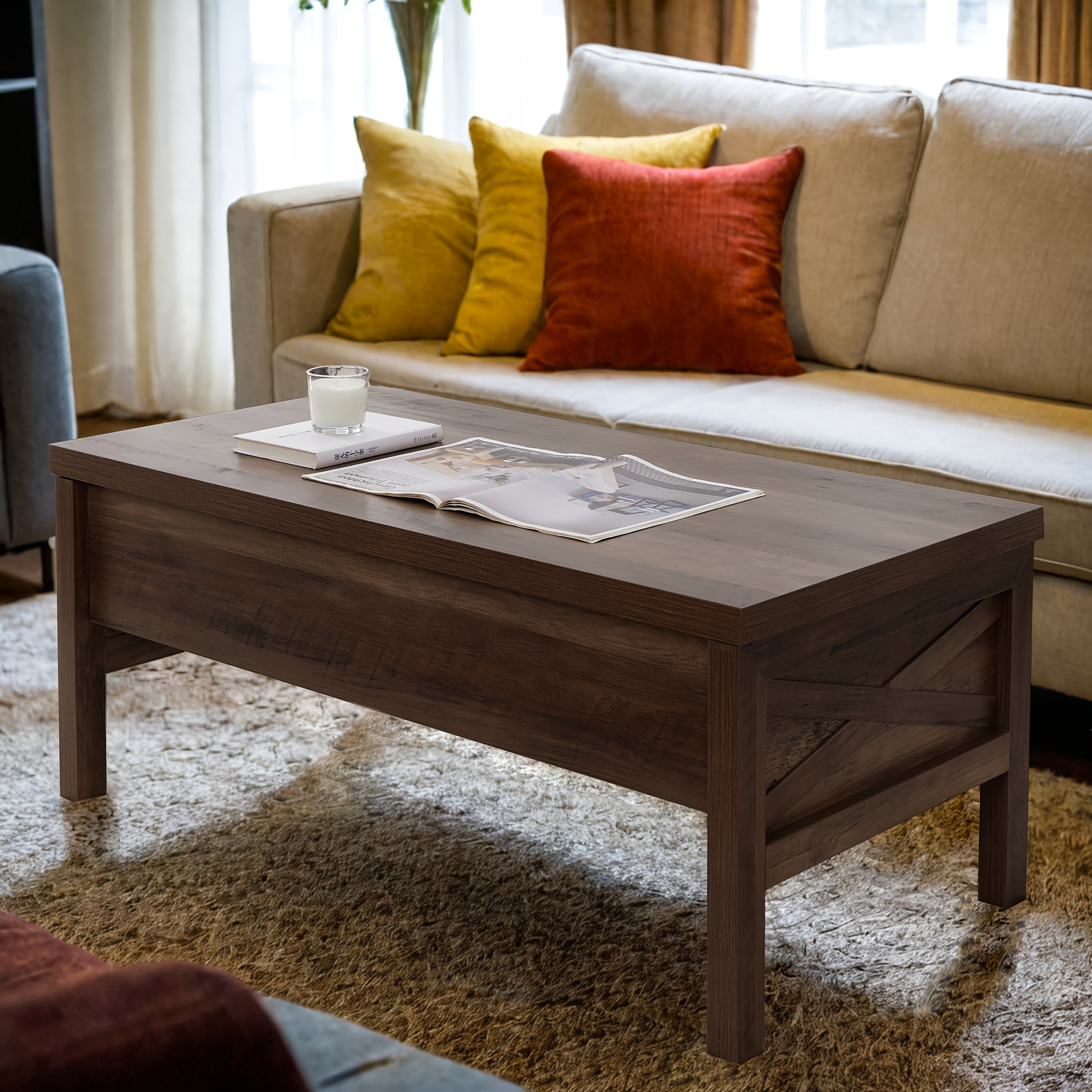 Lift Top Coffee Table with Hidden Compartment Storage Coffee Table with Lift Top Farmhouse Wood Lift Top Coffee Table