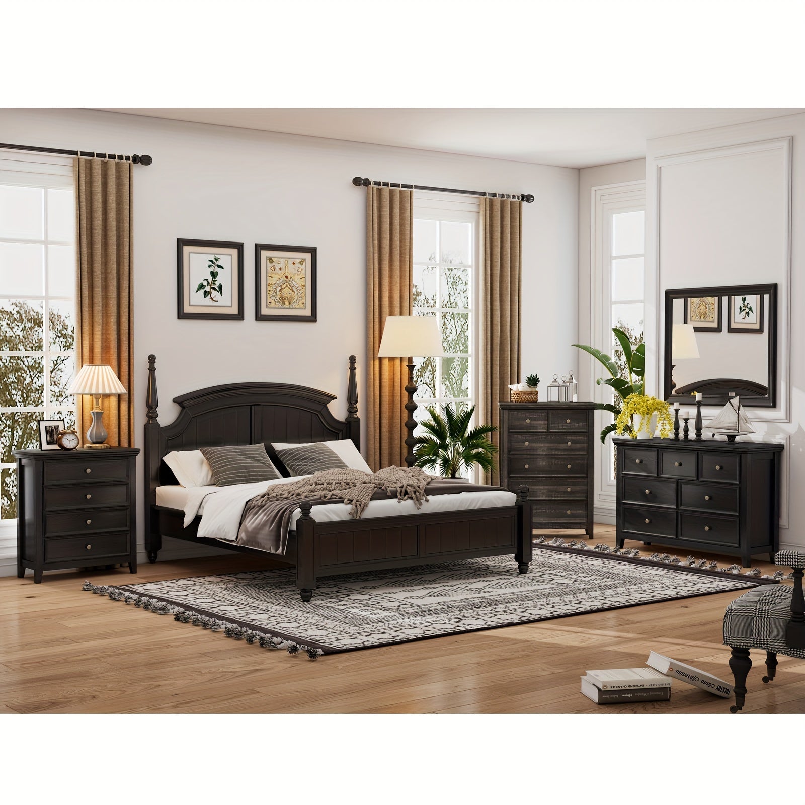 Dresser For Bedroom Black Dresser Chest Of Drawers Black Nightstand Modern Drawer Dresser Rustic Style Storage Cabinet