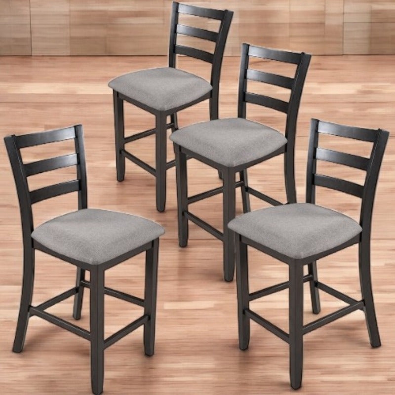 Set of 4 Counter Height Dining Chair with Padded Seats Elegant Espresso Finish Comfortable for Daily Use Sturdy