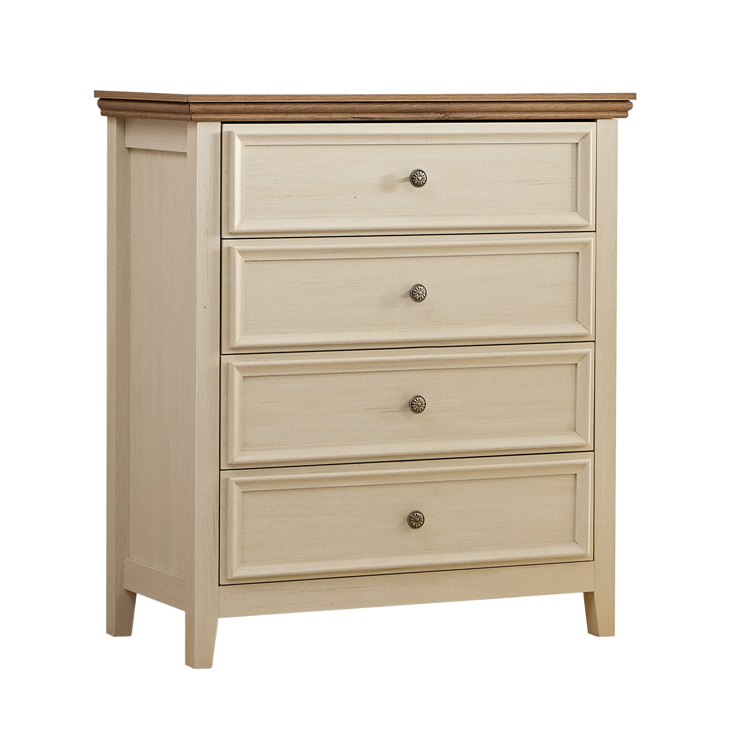 Beige Dresser for Bedroom, 4 Chest of Drawers, Modern Drawer Dresser, Wooden Beige Closet Dresser for living room, hallway